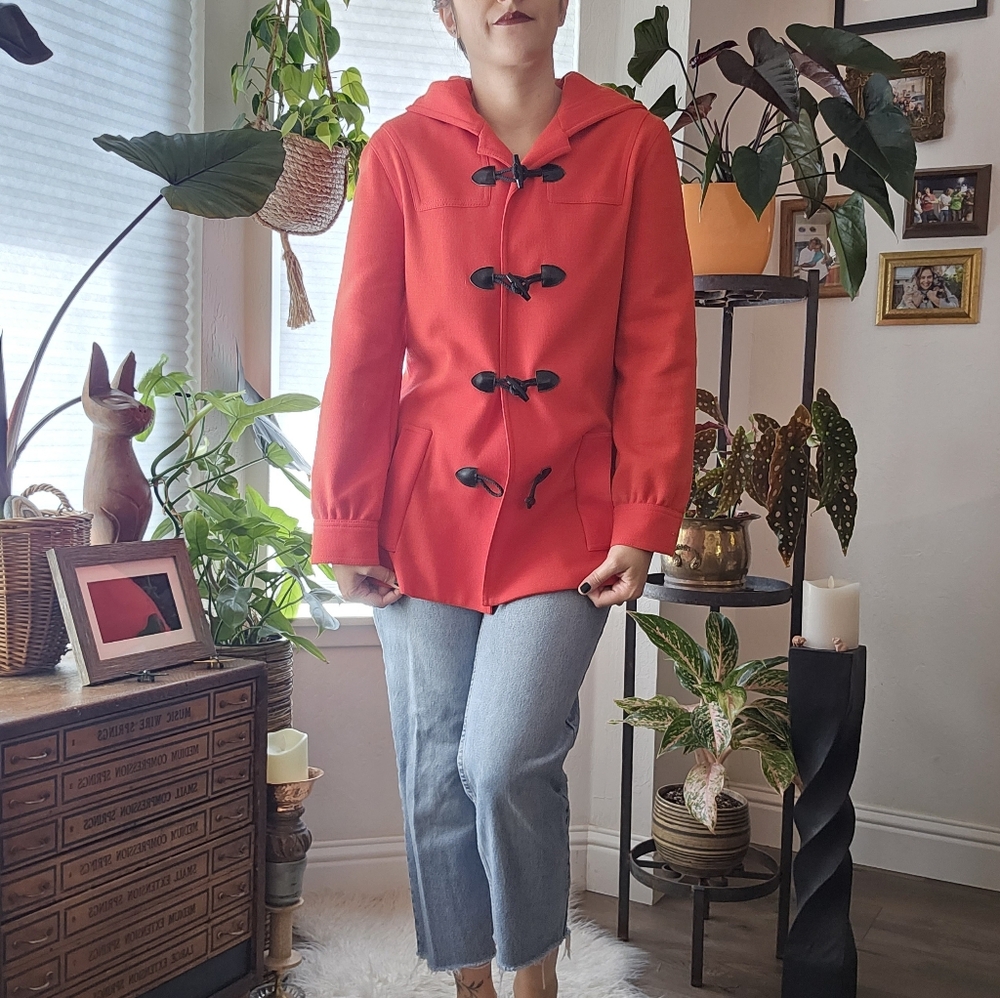 Red Toggle Coat